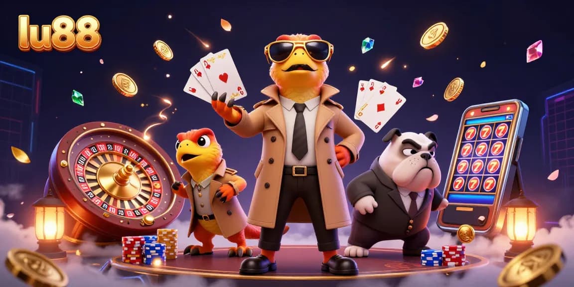 Experience lu88's exciting casino adventures through playful raptors and vibrant game elements.