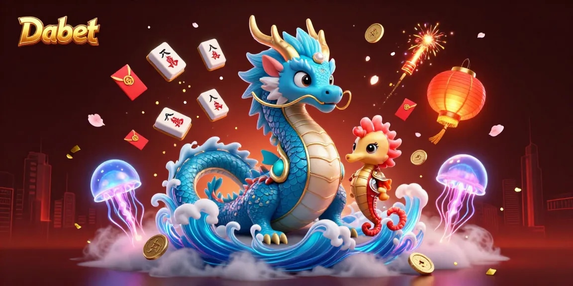 Dabet inspires exciting gameplay with a vibrant 3D dragon and animated casino elements for gamblers.