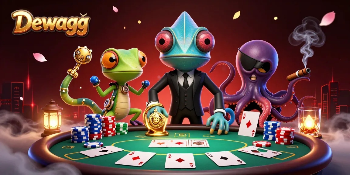 Dewagg betters spin luck at a vibrant casino table surrounded by colorful poker chips and action.