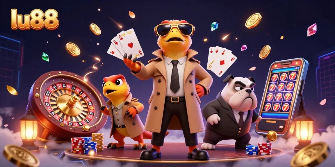 Experience lu88's exciting casino adventures through playful raptors and vibrant game elements.