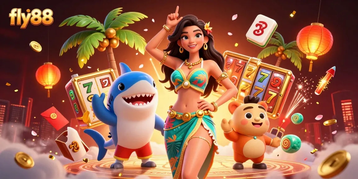 Experience thrilling gameplay at fly88 with vibrant slot machines and dynamic characters.