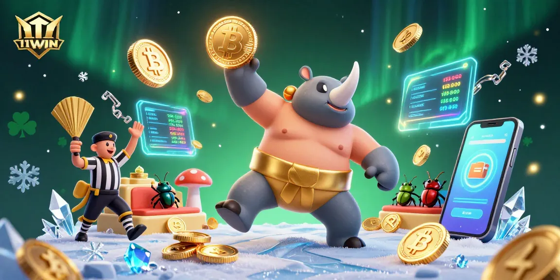 Experience thrilling wins with 11WIN, as a powerful sumo beetle champion dominates the digital casino!