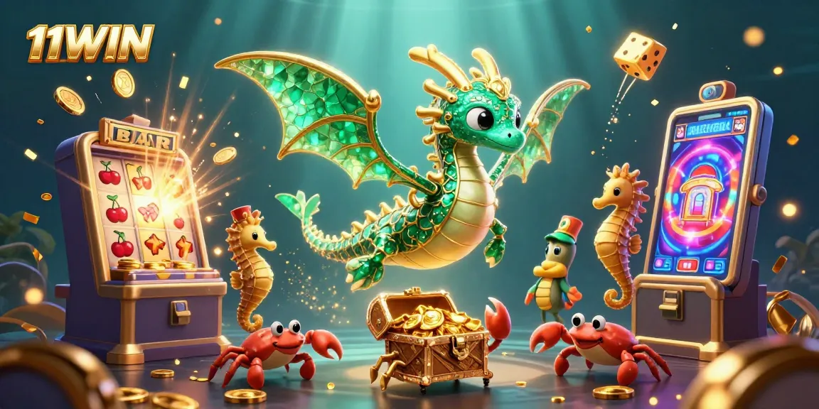Experience the thrill of 11WIN with vibrant casino elements and a magical underwater world.