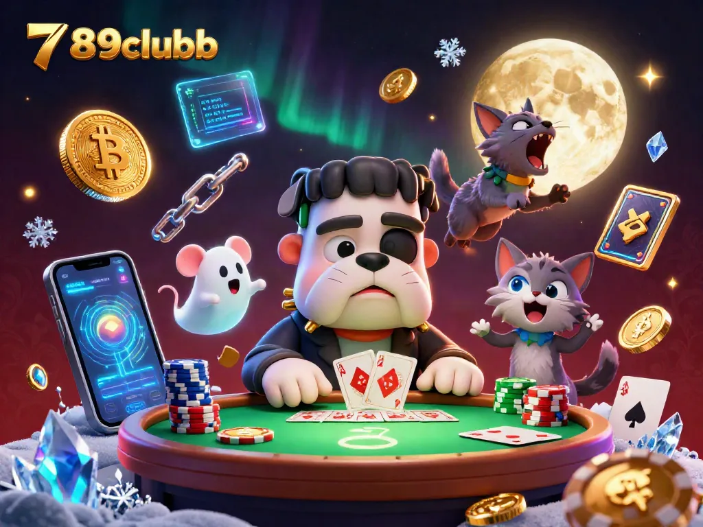 Engaging scene with 789clubb characters dealing cards in a vibrant casino atmosphere.