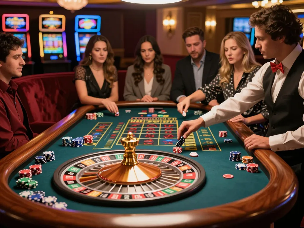 Watch players place bets at the roulette table in cm88’s luxurious casino.