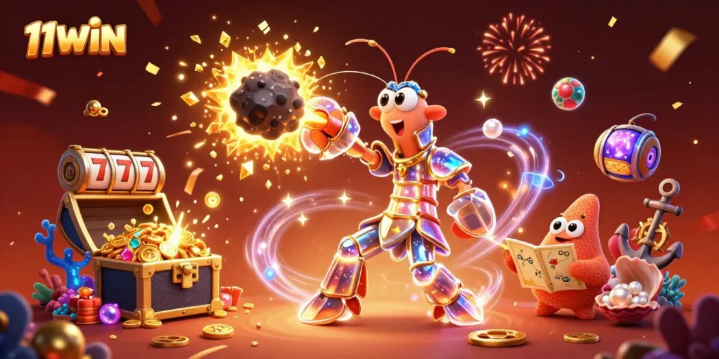 Experience the thrill of winning at 11WIN in this vibrant casino-themed undersea adventure.